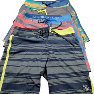 Salt Life Lot (4) Swim Board Trunks Men's 34 SLX-QD Vapor Stretch